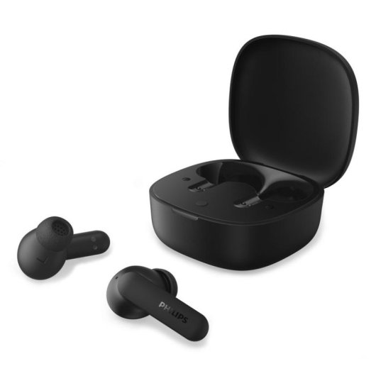Auriculares Philips TAT2100 inalámbricos Bluetooth 6.0 para llamadas y música negros