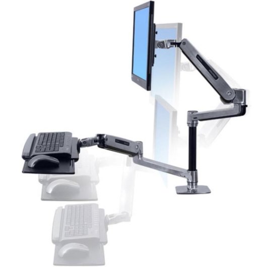 Ergotron WorkFit-LX Support Moniteur Bureau 42" VESA 75x75 à 100x100 Max 11,3Kg