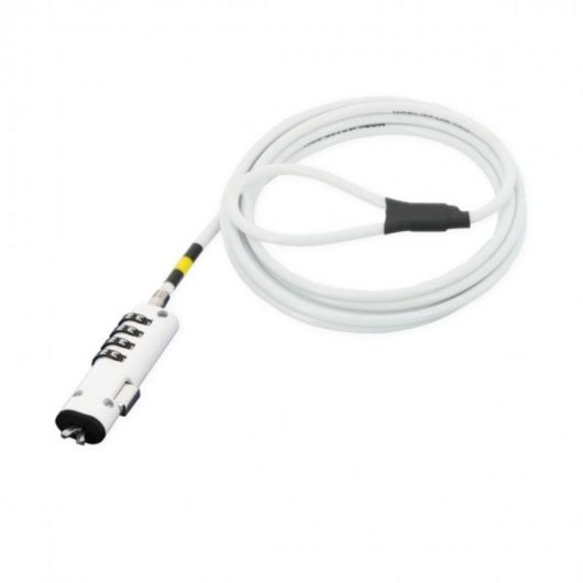 Cavo antifurto MOBILIS 001334 1,8 m codice acciaio bianco
