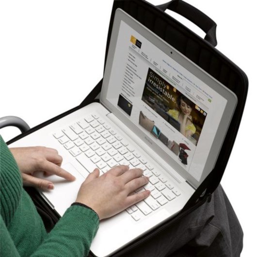 Hülle für Laptop Case Logic QNS-113 Schwarz 13.3" EVA Gefüttert