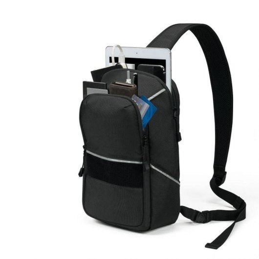 Mochila DICOTA Hi-Vis para tableta de 12.9", resistente al agua y con elementos reflectantes