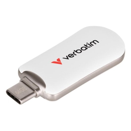 Unidad flash USB Verbatim 30228 64 GB USB Tipo C 3.2 Gen 1 100 MB/s blanca