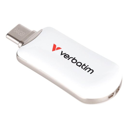 Unidad flash USB Verbatim 30228 64 GB USB Tipo C 3.2 Gen 1 100 MB/s blanca