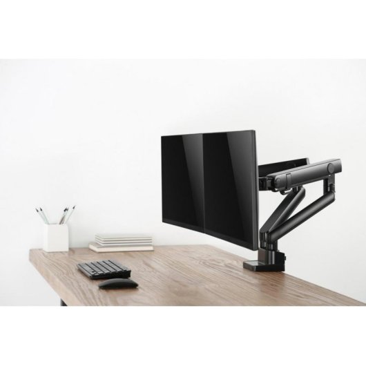 Urban Factory FAM02UF-BK Soporte Monitor 2 Brazos Mesa 32" VESA 75x75 a 100x100 Máx 8Kg