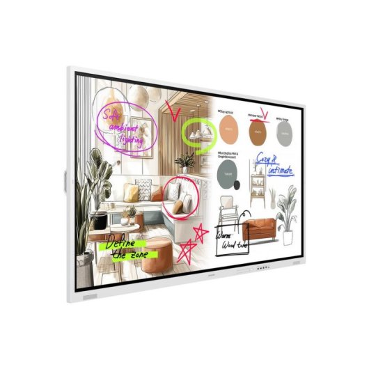 Pizarra blanca interactiva Samsung WM75FX 75" 4K Ultra HD Táctil WiFi Bluetooth