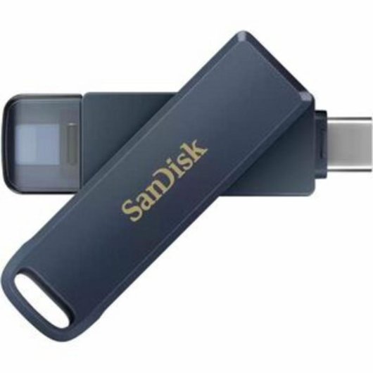 Unidad flash USB SanDisk iXpand 128 GB USB Type-C / Lightning azul