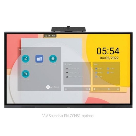 Pizarra Interactiva Sharp PN-L862B 86" 4K Ultra HD Android Multi-touch