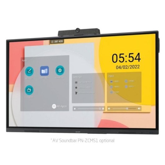 Pizarra Interactiva Sharp PN-L862B 86" 4K Ultra HD Android Multi-touch