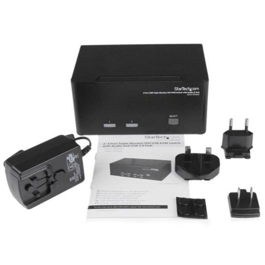 KVM-Switch USB DVI Triple Monitor 2 Ports StarTech SV231TDVIUA
