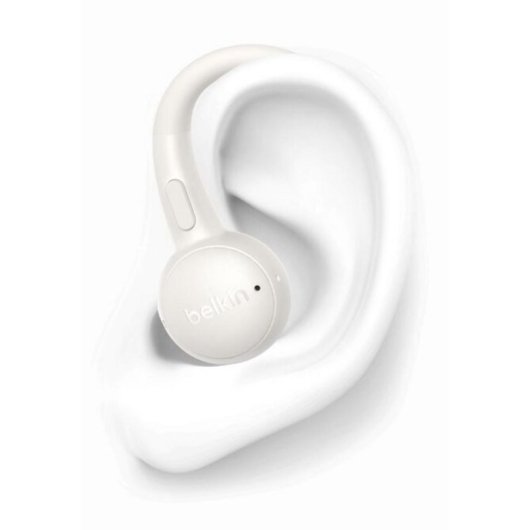 Auriculares Belkin SoundForm ActiveFit inalámbricos y con cable Bluetooth, cancelación activa de ruido, IP54, blancos