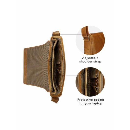 Bandolera para portátil dbramante1928 Marselisborg 14" cuero marrón