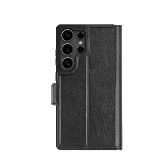 Funda para móvil dbramante1928 Bergen Pro Folio piel sintética negra para Galaxy S25 Ultra