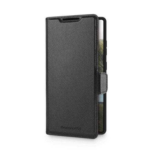 Funda para móvil dbramante1928 Bergen Pro Folio piel sintética negra para Galaxy S25 Ultra