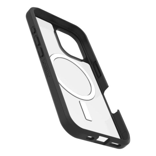Coque pour mobile OtterBox React Series Polycarbonate Transparent Noir pour iPhone 16 Protection renforcée
