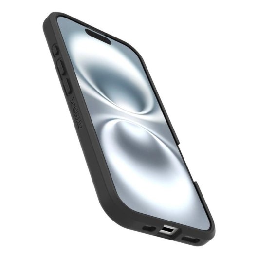 Coque pour mobile OtterBox React Series Polycarbonate Transparent Noir pour iPhone 16 Protection renforcée