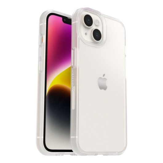 Custodia per cellulare OtterBox React Cover rigida trasparente antimicrobica per iPhone 14