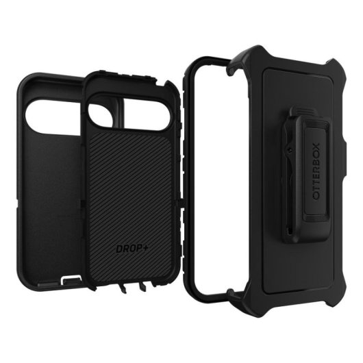 Funda para móvil OtterBox Defender Series Policarbonato Negra con clip para Pixel 9 y Pixel 9 Pro