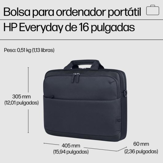 Bolsa para portátil HP Everyday de 16" Bandolera Gris Odisea