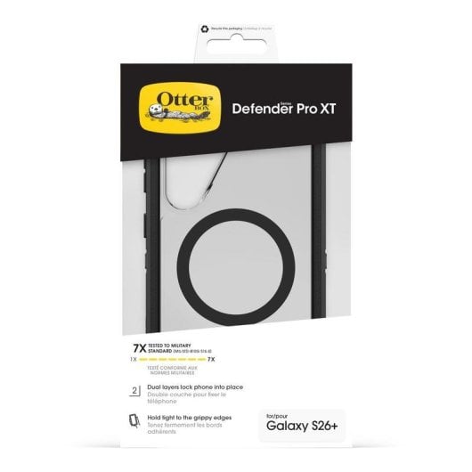 Funda para móvil OtterBox Defender Pro XT Cover Doble Capa Negra Transparente para Galaxy S26+