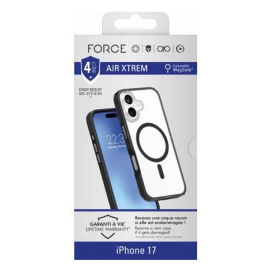 Funda para móvil Big Ben FCAIRFRXTREMAGIP17 Cover plástico negro transparente para iPhone 17