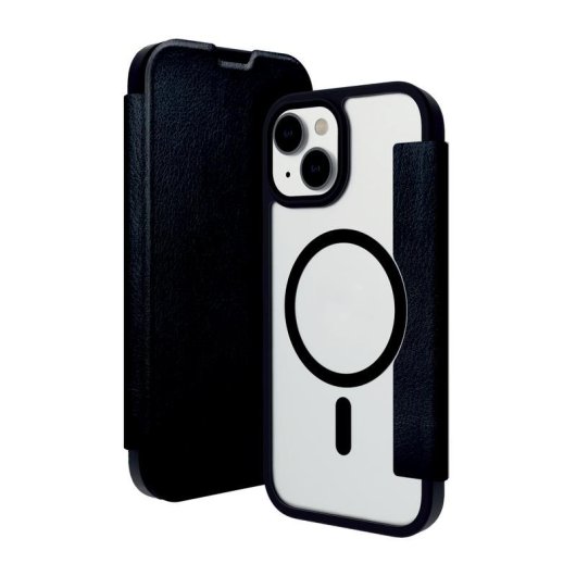 Funda para móvil dbramante1928 Helsinki MagSafe Folio Preta com 3 bolsos para iPhone 15 Plus