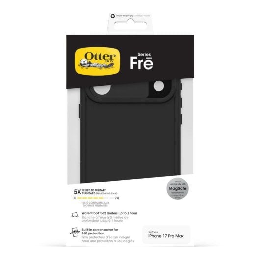 Funda para móvil OtterBox Fre MagSafe Cover plástico preto resistente para iPhone 17 Pro Max