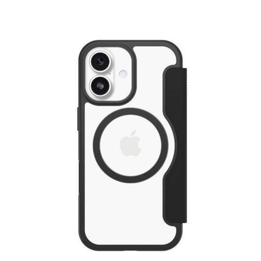 Funda para móvil OtterBox React Folio MagSafe Transparente Negra para iPhone 17