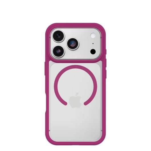 Funda para móvil OtterBox React MagSafe Cover plastique rose transparent pour iPhone 17 Pro