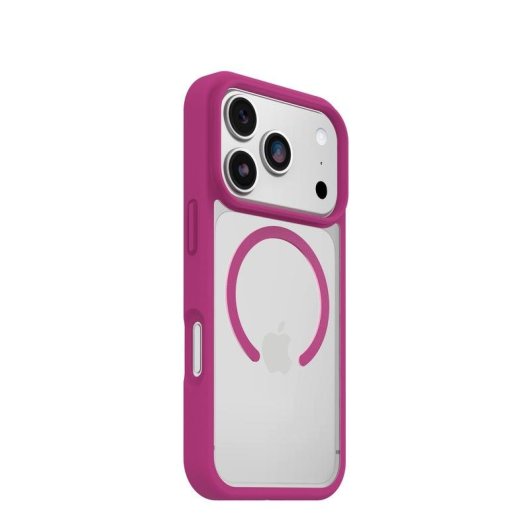 Funda para móvil OtterBox React MagSafe Cover plastique rose transparent pour iPhone 17 Pro