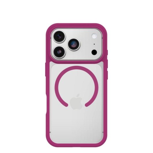 Funda para móvil OtterBox React MagSafe Cover plastique rose transparent pour iPhone 17 Pro