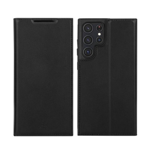Funda para móvil dbramante1928 Oslo Folio cuir vegan noir pour Galaxy S22 Ultra
