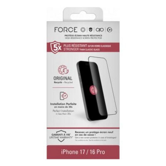 Protetor de ecrã BIG BEN para iPhone 17 / 16 Pro, vidro temperado resistente a impactos