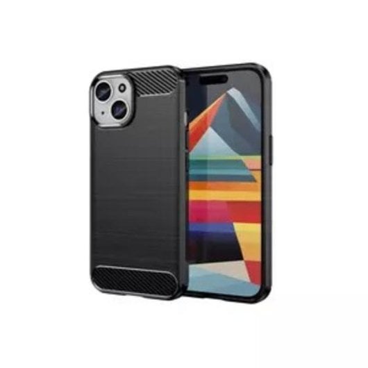Funda para móvil DLH DY-PS5162 Cover Silicona Negra para iPhone 15 Plus
