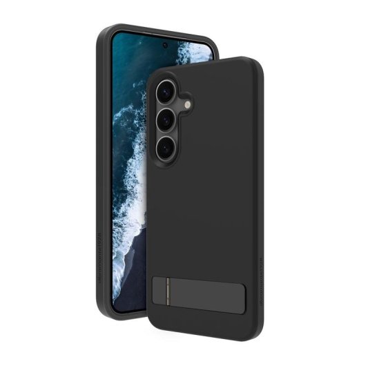 Funda para móvil dbramante1928 Iceland Pro Qi2 Kick Cover plástico negro para Galaxy S25