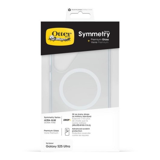 Funda para móvil OtterBox Symmetry Clear Cover transparente para Galaxy S25 Ultra