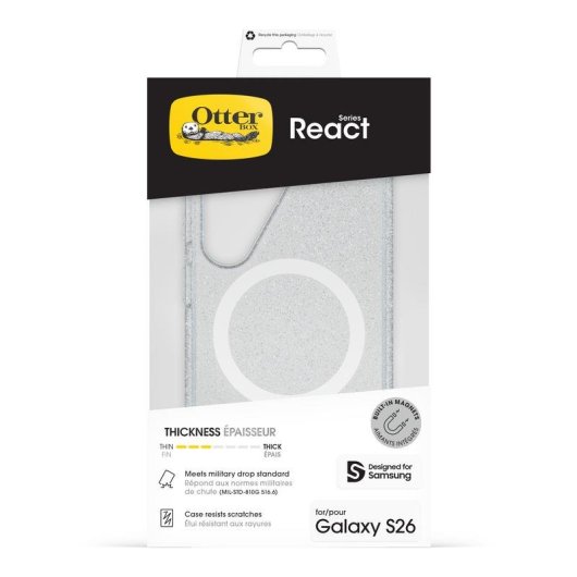 Funda para móvil OtterBox React Magnets Cover case Transparente para Samsung Galaxy S26