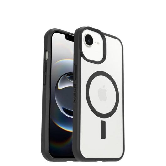 Funda para móvil OtterBox React Cover plastique noir transparent pour iPhone 17e/16e/15/14/13