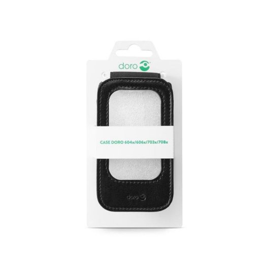 Funda para móvil Doro 7988 Piel Negra para modelos 6040 6060 6820 6880 7030 7080