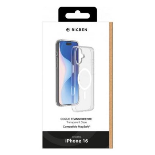 Funda para móvil BIG BEN Connected COVMAGIP16 Cover PC TPU Transparente para iPhone 16