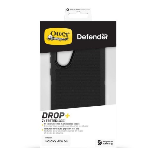 Funda para móvil OtterBox Defender Series Cover Silicona Negra para Galaxy A56 5G