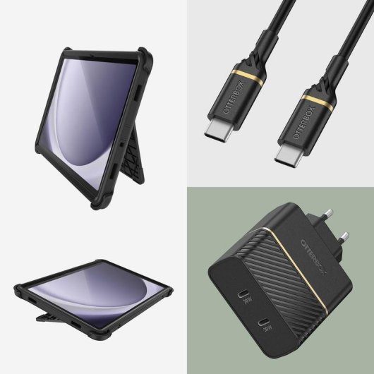 Funda OtterBox Defender Negra para Samsung Galaxy Tab A9+ 11" resistente a golpes