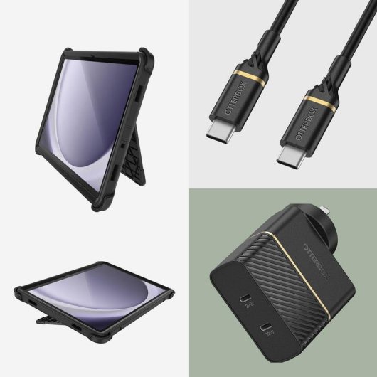Funda OtterBox Defender Negra para Samsung Galaxy Tab A9+ 11" resistente a golpes