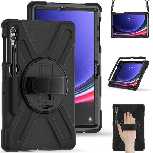 Funda DLH DY-RC5017 pour Samsung Galaxy Tab S9+ 12.4" Noire