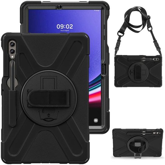 Funda DLH DY-RC5017 pour Samsung Galaxy Tab S9+ 12.4" Noire