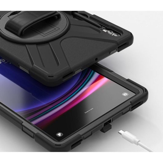 Funda DLH DY-RC5017 pour Samsung Galaxy Tab S9+ 12.4" Noire