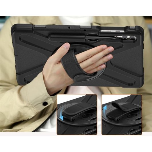 Funda DLH DY-RC5017 pour Samsung Galaxy Tab S9+ 12.4" Noire