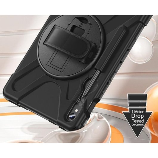 Funda DLH para Samsung Galaxy Tab S9 11" Negro con Soporte de Sobremesa