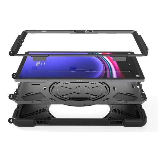 Funda DLH para Samsung Galaxy Tab S9 11" Negro con Soporte de Sobremesa