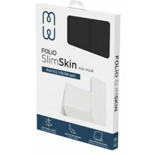 Capa Folio MW para iPad 10.2 polegadas, Compatível Apple iPad 10.2 (2019/20/21 - 7/8/9ª gen), Cor Preta