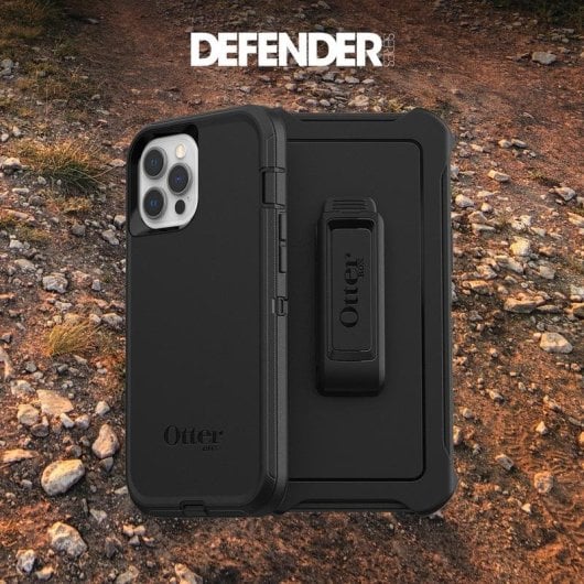 Funda para móvil OtterBox Defender Series Cover Polycarbonat Schwarz für iPhone 12/12 Pro